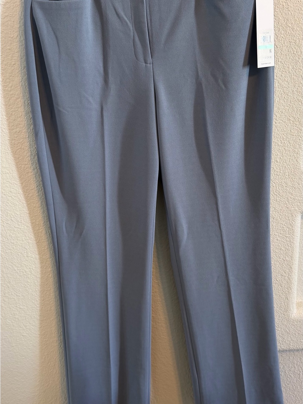Calvin Klein Light Blue Single-Button Women's Suit Blazer - Picture 3 of 5